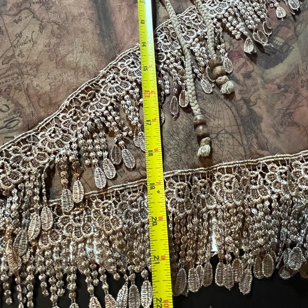 Pretty Angel Brown Tunic with Lace and Fringe - Picture 4 of 11
